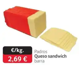 GM Cash & Carry Padros Queso sandwich barra oferta