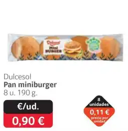 GM Cash & Carry Dulcesol pan miniburger oferta