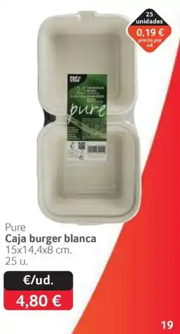 GM Cash & Carry Pure caja burger blanca oferta