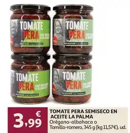 Alcampo Castillo - tomate pera semiseco en aceite la palma oferta