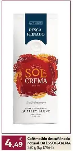 Alcampo Sol - cafe molido descafeinado oferta