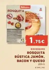 Masymas Rikisssimo - rosquita rústica jamón, bacon y queso oferta