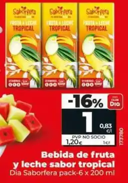 Dia Dia saborfera - bebida de fruta y leche sabor tropical oferta