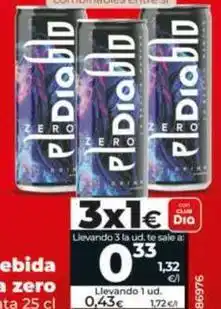 Dia Dia el diablo - bebida energetica zero oferta