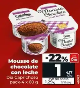 Dia Dia caprichoso - mousse de chocolate con leche oferta
