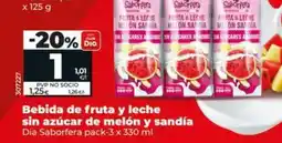 Dia Dia saborfera - bebida de fruta y leche sin azucar de melon y sandia oferta