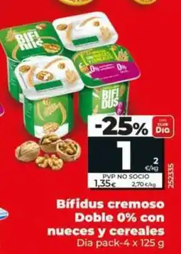 Dia Dia - bifidus cremoso doble 0% con nueces y cereales oferta
