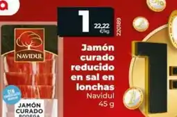 Dia Navidul - jamón curado reducido en sal en lonchas oferta