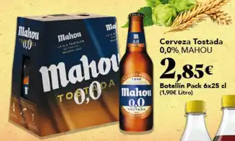 Gadis Mahou Cerveza Tostada 0,0% oferta