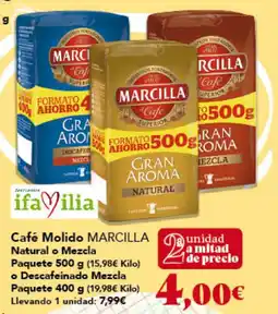 Gadis Marcilla café molido natural o mezcla oferta