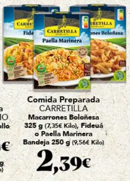 Gadis Carretilla macarrones boloñesa fideuá paella marinera oferta