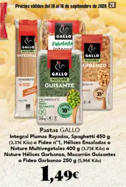 Gadis Pastas GALLO oferta