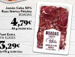 Gadis Boadas Jamón Cebo 50% Raza Ibérica Pétalos oferta
