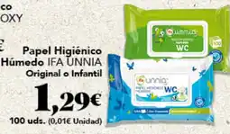 Gadis Unnia papel higiénico húmedo wc oferta