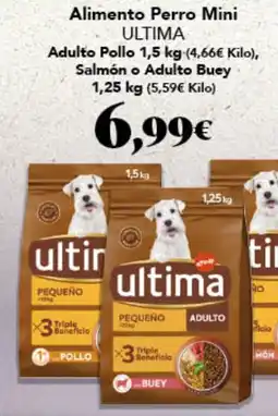 Gadis ultima Alimento Perro Mini Adulto Pollo Salmón o Adulto Buey oferta