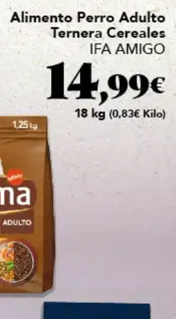 Gadis Ifa amigo alimento perro adulto ternera cereales oferta