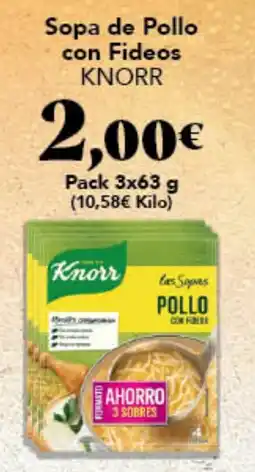 Gadis Knorr sopa de pollo con fideos oferta