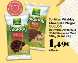 Gadis Gullón tortitas vitalday chocolate negro oferta