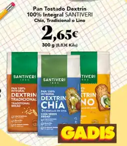 Gadis Santiveri Pan Tostado Dextrín 100% Integral oferta