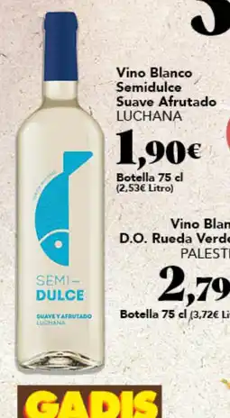 Gadis Semi Dulce Vino Blanco Semidulce Suave Afrutado Luchana oferta