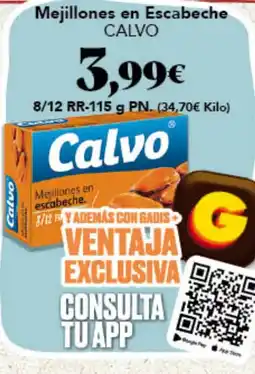Gadis Calvo mejillones en escabeche oferta