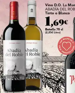 Gadis Abadia del roble vino D.O, la marcha tinto o blanco oferta