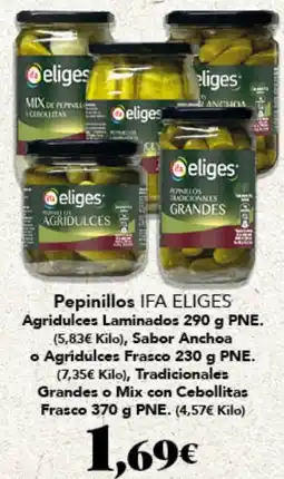 Gadis eliges pepinillos agridulces laminados oferta