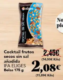 Gadis ifa eliges cocktail frutos secos sin sal añadida oferta
