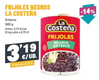 La Costeña frijoles negros enteros