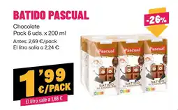 AhorraMas Pascual batido de chocolate oferta