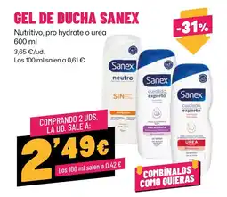 AhorraMas Sanex gel de ducha oferta
