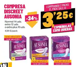 AhorraMas Ausonia compresa discreet oferta