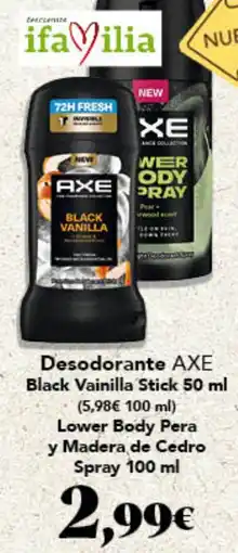 Gadis Axe desodorante black vainilla stick oferta