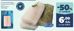 La Sirena Lomos de bacalao al punto de sal MSC oferta