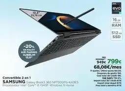 El Corte Inglés Samsung - galaxy book 3,360 np7300fg-ka3es oferta