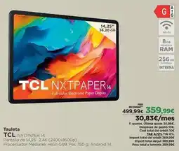 El Corte Inglés Tcl - tableta oferta