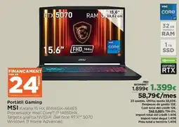 El Corte Inglés Msi - portátil gaming msi oferta
