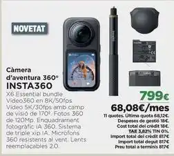 El Corte Inglés Insta360 - camera d'aventura 360 oferta