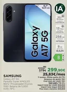 El Corte Inglés Samsung - galaxy a17 5g oferta