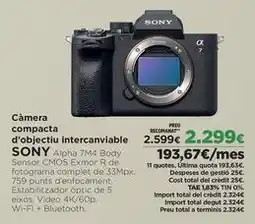 El Corte Inglés Sony - cámera compacta d'obièctu interactivable oferta