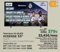 El Corte Inglés Hisense - televisor hi-qled oferta