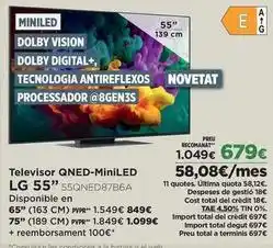 El Corte Inglés Lg - televisor qned-miniled 55 oferta