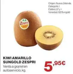 El Corte Inglés Zespri - kiwi amarillo sungold oferta