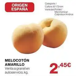 El Corte Inglés Origen - melocoton amarillo oferta