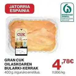 El Corte Inglés Gran cuk oilaskoaren bul arki-xerrak oferta