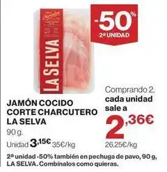 El Corte Inglés La selva - jamón cocido corte charcutero oferta