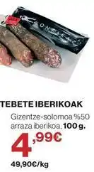 El Corte Inglés Tebete iberikoak oferta