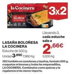 El Corte Inglés La cocinera - lasana bolonesa oferta