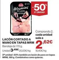 El Corte Inglés Mrm - lacon cortado a mano en tapas oferta