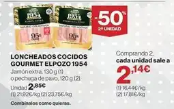 El Corte Inglés Elpozo - loncheados cocidos gourmet 1954 oferta